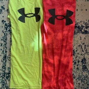 Under Armour Kids' Bright Yellow and Red Tank Tops